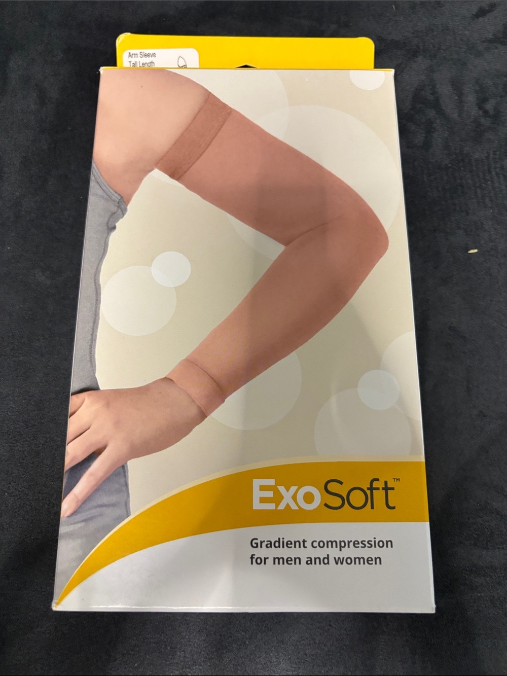 ExoSoft Compression Arm Sleeve beige 20-30 mmHg medium with silicone tall length